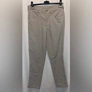 Women The North Face weatherproof sand beige hiking outdoor nylon pants size 10‎